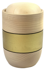 Preview: Tierune aus massivem Lindenholz mit Zierstreifen